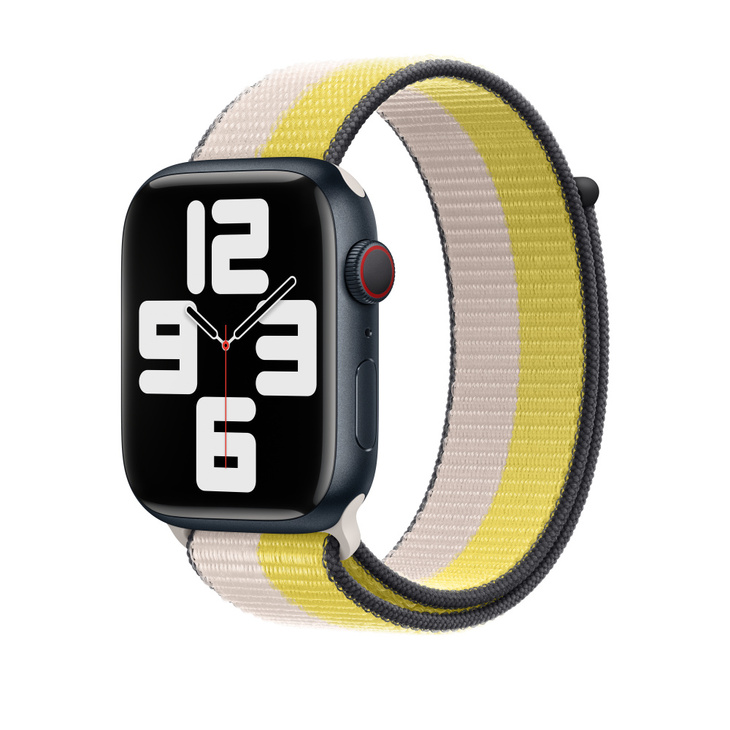 Apple Watch Armband Sportloop havremjölk/citronskal 45 mm - onesize