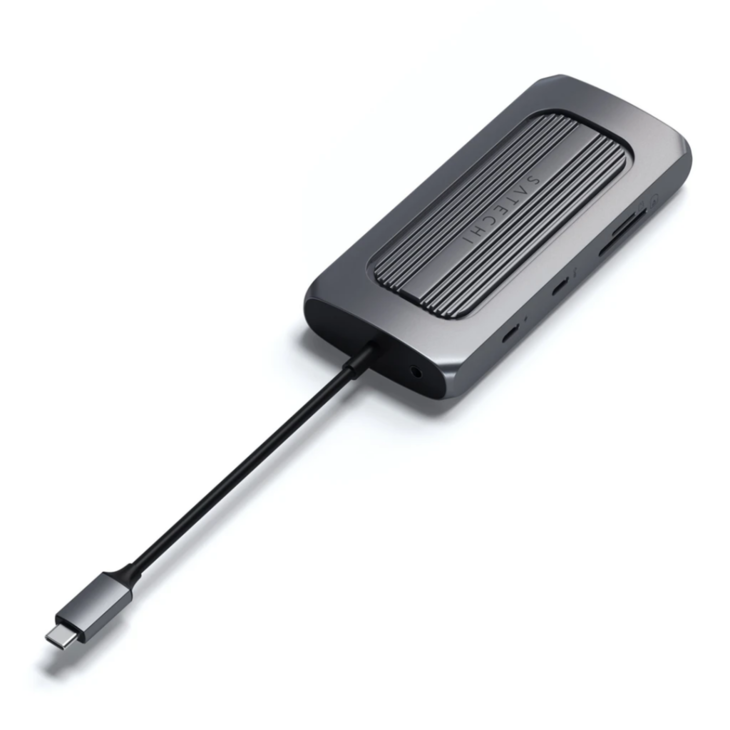 Satechi USB-C Multiport MX Adapter 4K Gigabit Ethernet - Rymdgrå