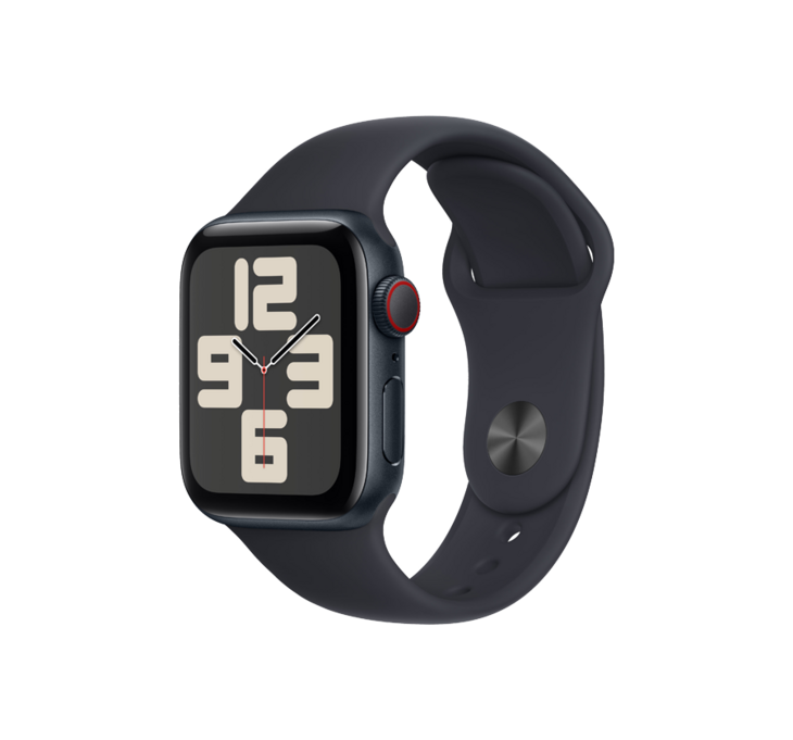 Apple Watch SE GPS + Cellular 40mm Aluminiumboett i Midnatt • Sportband Midnatt - S/M