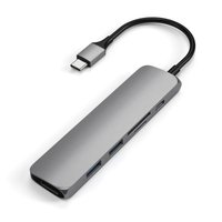 Satechi Slim USB-C Multiport Adapter V2 - Space Gray