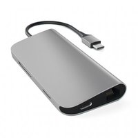 USB-C Satechi Multi-Port Adapter Rymdgrå 4K HDMI, Gigabit Ethernet, SD, 3xUSB