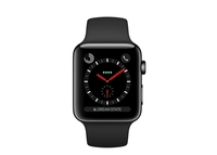 Apple Watch Series 3 GPS + Cellular - 38mm Rostfritt stålboett i rymdsvart med svart sportband