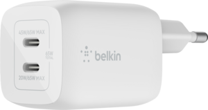 Belkin BoostCharge Dual 65 W USB-C-strömadapter Belkin BoostCharge Dual 65 W USB-C-strömadapter