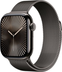 Apple Watch Series 10 GPS + Cellular 42mm Titanboett Skiffer • Milanesisk loop Skiffer Apple Watch Series 10 GPS + Cellular 42mm Titanboett Skiffer • Milanesisk loop Skiffer