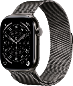 Apple Watch Series 11 GPS + Cellular 46mm Titaniumboett Skiffer  • Milanesisk Loop Skiffer - S/M Apple Watch Series 11 GPS + Cellular 46mm Titaniumboett Skiffer  • Milanesisk Loop Skiffer - S/M