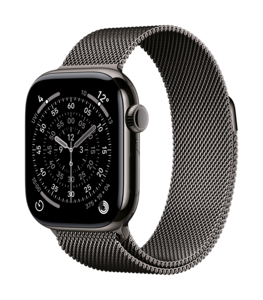 Apple Watch Series 11 GPS + Cellular 42mm Titaniumboett Skiffer  • Milanesisk Loop Skiffer Apple Watch Series 11 GPS + Cellular 42mm Titaniumboett Skiffer  • Milanesisk Loop Skiffer