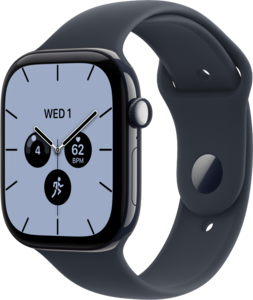 Apple Watch Series 12 GPS + Cellular 46mm Keramikboett Nattbl&aring;  &bull; Sportband Marinbl&aring; - S/M