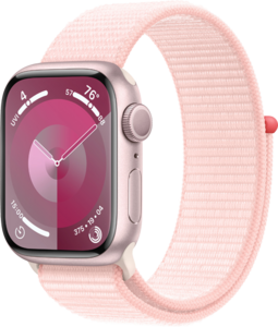 Apple Watch Series 9 GPS 41mm Aluminiumboett i Rosa • Sportloop Ljusrosa Apple Watch Series 9 GPS 41mm Aluminiumboett i Rosa • Sportloop Ljusrosa