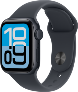 Apple Watch SE 3 GPS + Cellular 40mm Aluminiumboett Midnatt • Sportband Midnatt - S/M Apple Watch SE 3 GPS + Cellular 40mm Aluminiumboett Midnatt • Sportband Midnatt - S/M