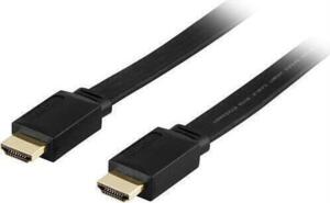 HDMI Kabel 10m svart, flat HDMI Kabel 10m svart, flat