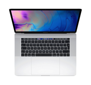 MacBook Pro 15-tum från 2018 i färgen silver