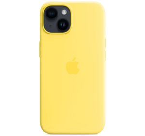 iPhone 14 silikonskal med MagSafe i färgen kanariegul