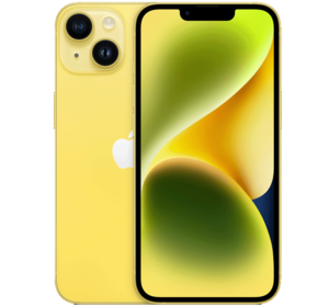 iPhone 14 i gul färg