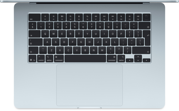 MacBook Air 15-tum, M4 10-core, grafik 10-core, 16GB RAM, 1TB SSD, Himmelsbl&aring;