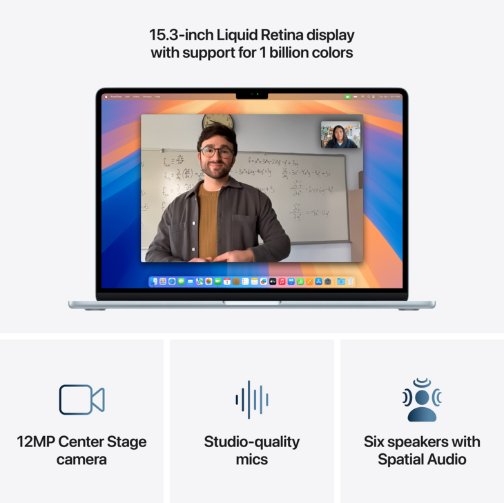 MacBook Air 15-tum, M4 10-core, grafik 10-core, 16GB RAM, 2TB SSD, Himmelsblå MacBook Air 15-tum, M4 10-core, grafik 10-core, 16GB RAM, 2TB SSD, Himmelsblå