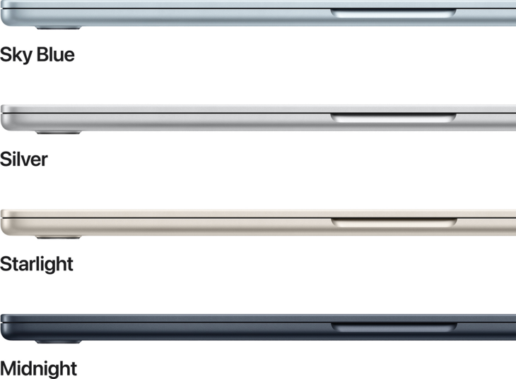 MacBook Air 15-tum, M4 10-core, grafik 10-core, 32GB RAM, 2TB SSD, Himmelsbl&aring;