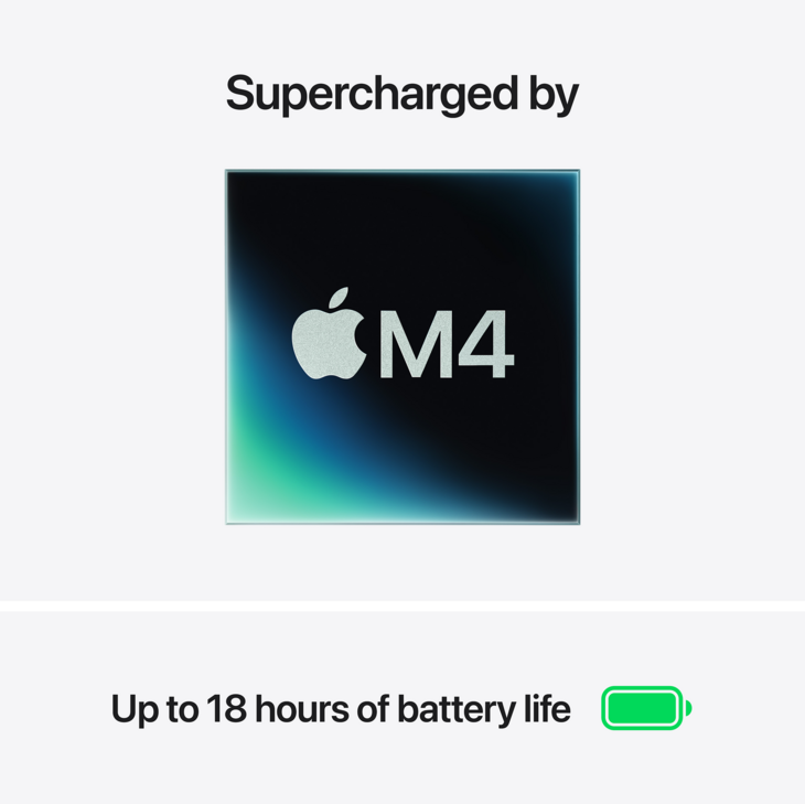 MacBook Air 15-tum, M4 10-core, grafik 10-core, 16GB RAM, 1TB SSD, Stj&auml;rnglans