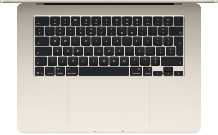 MacBook Air 15-tum, M4 10-core, grafik 10-core, 24GB RAM, 1TB SSD, 70W, Stj&auml;rnglans