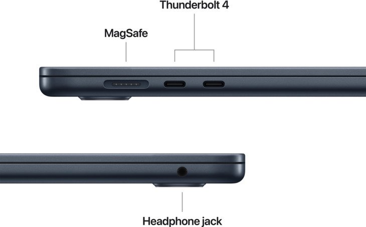 MacBook Air 15-tum, M4 10-core, grafik 10-core, 32GB RAM, 1TB SSD, Midnatt