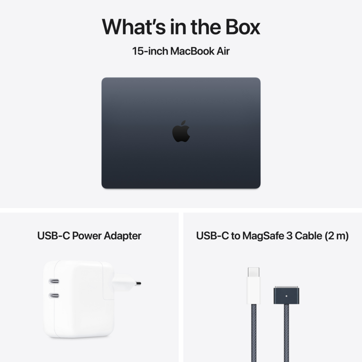 MacBook Air 15-tum, M4 10-core, grafik 10-core, 32GB RAM, 1TB SSD, Midnatt