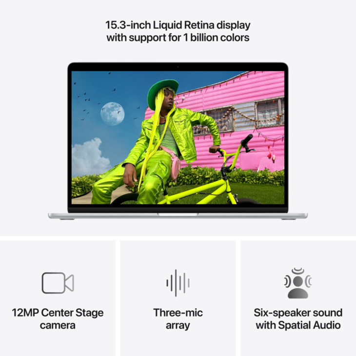 MacBook Air 15-tum, M5 10-core, grafik 10-core, 16GB RAM, 512GB SSD, Silver