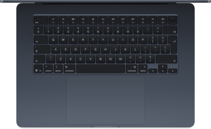 MacBook Air 15-tum, M5 10-core, grafik 10-core, 16GB RAM, 512GB SSD, Midnatt