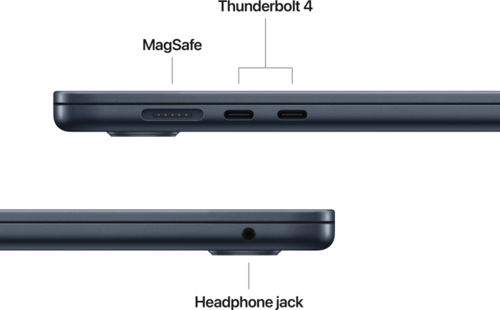 MacBook Air 15-tum, M5 10-core, grafik 10-core, 16GB RAM, 512GB SSD, Midnatt