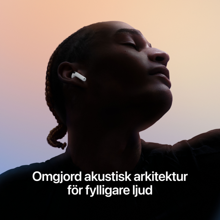 AirPods 5 med Tr&aring;dl&ouml;st laddningsetui