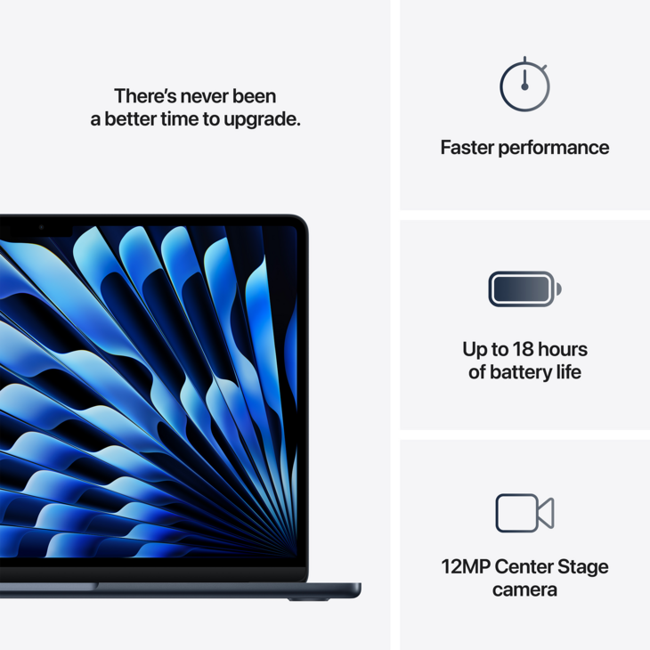 MacBook Air 13-tum, M4 10-core, grafik 10-core, 16GB RAM, 512GB SSD, Midnatt MacBook Air 13-tum, M4 10-core, grafik 10-core, 16GB RAM, 512GB SSD, Midnatt