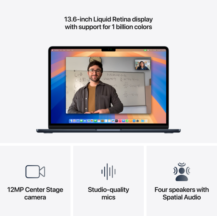 MacBook Air 13-tum, M4 10-core, grafik 10-core, 16GB RAM, 512GB SSD, Midnatt MacBook Air 13-tum, M4 10-core, grafik 10-core, 16GB RAM, 512GB SSD, Midnatt
