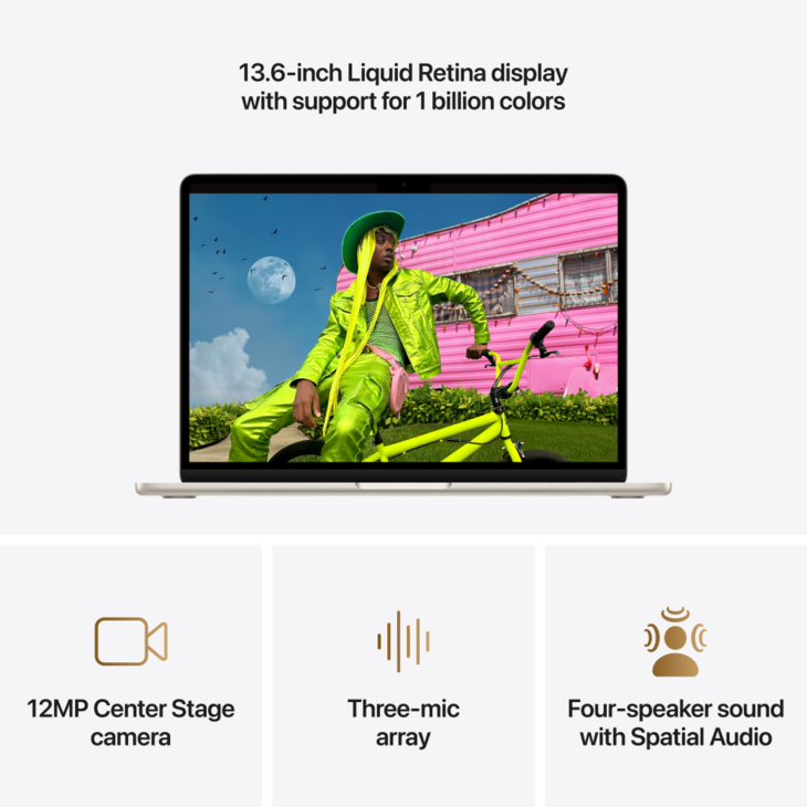 MacBook Air 13-tum, M5 10-core, grafik 10-core, 16GB RAM, 1TB SSD, Stj&auml;rnglans