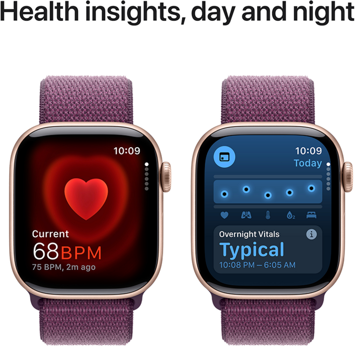 Apple Watch Series 10 GPS 42mm Aluminiumboett i Roséguld • Sportloop Plommon Apple Watch Series 10 GPS 42mm Aluminiumboett i Roséguld • Sportloop Plommon