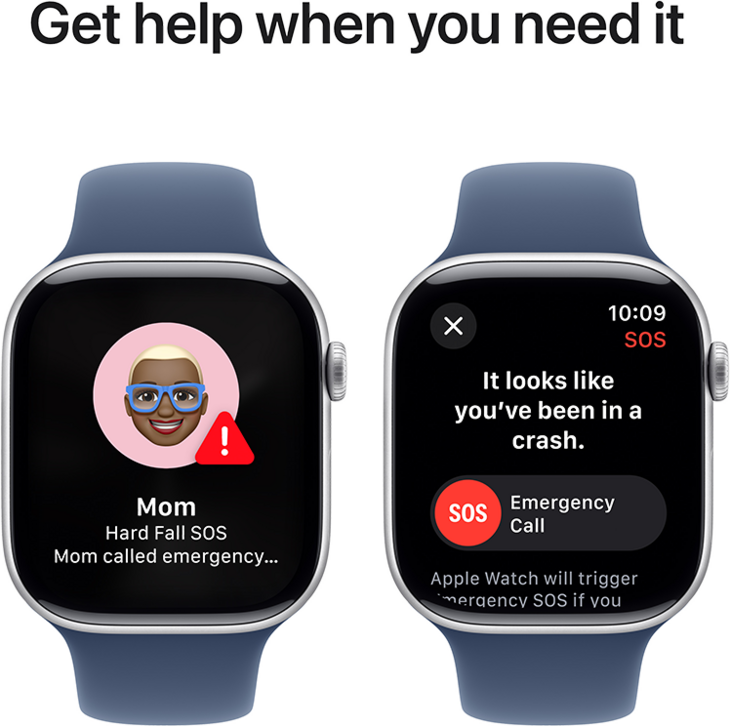 Apple Watch Series 10 GPS 46mm Aluminiumboett i Silver • Sportband Denim - S/M Apple Watch Series 10 GPS 46mm Aluminiumboett i Silver • Sportband Denim - S/M