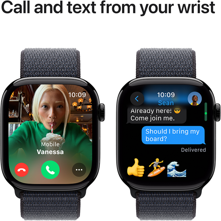 Apple Watch Series 10 GPS 46mm Aluminiumboett i Gagatsvart • Sportloop Svartlila Apple Watch Series 10 GPS 46mm Aluminiumboett i Gagatsvart • Sportloop Svartlila