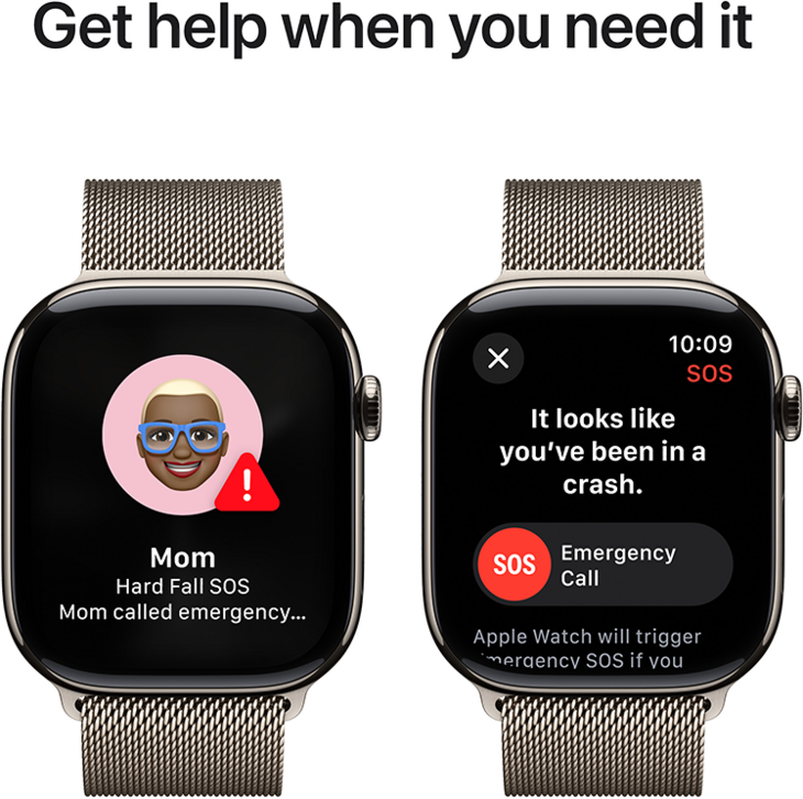 Apple Watch Series 10 GPS + Cellular 46mm Titanboett Naturlig • Milanesisk loop Naturlig - M/L Apple Watch Series 10 GPS + Cellular 46mm Titanboett Naturlig • Milanesisk loop Naturlig - M/L