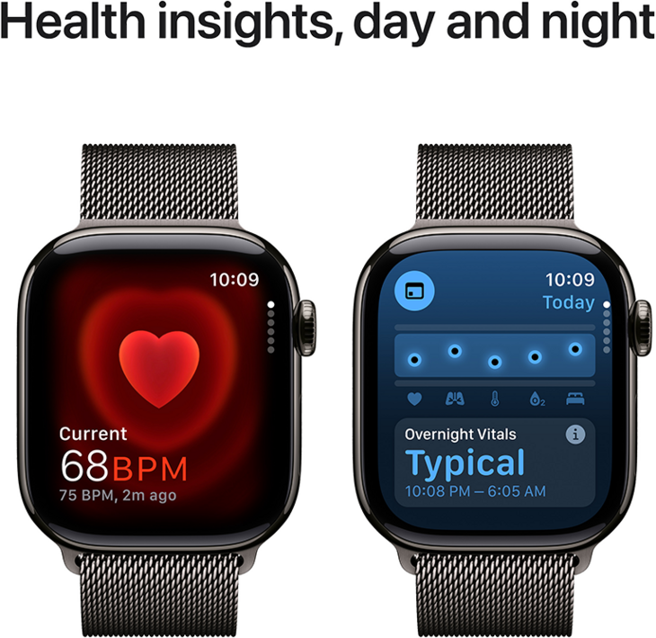 Apple Watch Series 10 GPS + Cellular 42mm Titanboett Skiffer • Milanesisk loop Skiffer Apple Watch Series 10 GPS + Cellular 42mm Titanboett Skiffer • Milanesisk loop Skiffer