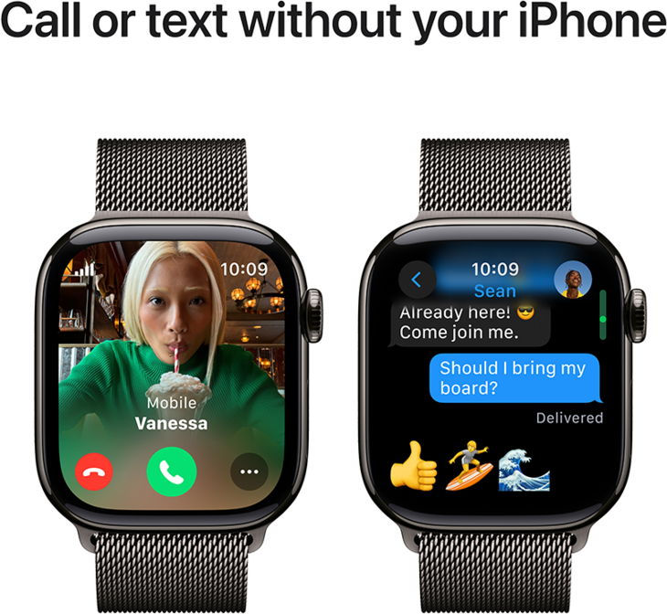 Apple Watch Series 10 GPS + Cellular 42mm Titanboett Skiffer • Milanesisk loop Skiffer Apple Watch Series 10 GPS + Cellular 42mm Titanboett Skiffer • Milanesisk loop Skiffer