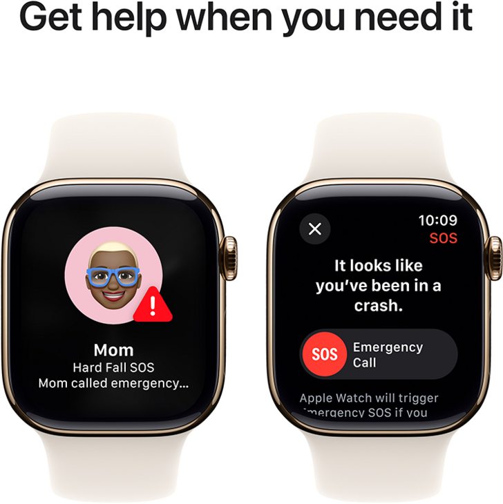 Apple Watch Series 10 GPS + Cellular 42mm Titanboett Guld • Sportband Stjärnglans - M/L Apple Watch Series 10 GPS + Cellular 42mm Titanboett Guld • Sportband Stjärnglans - M/L
