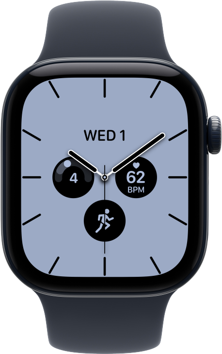 Apple Watch Series 12 GPS + Cellular 42mm Keramikboett Nattbl&aring;  &bull; Sportband Marinbl&aring; - S/M