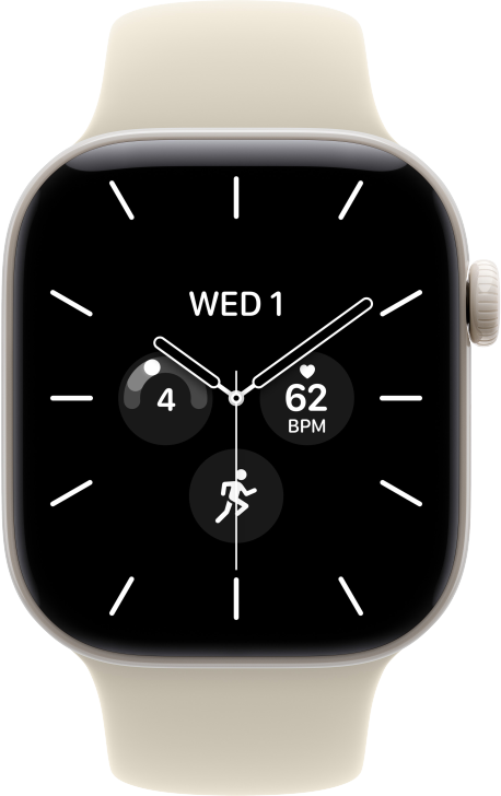 Apple Watch Series 12 GPS + Cellular 42mm Keramikboett P&auml;rlvit  &bull; Sportband Sand - S/M