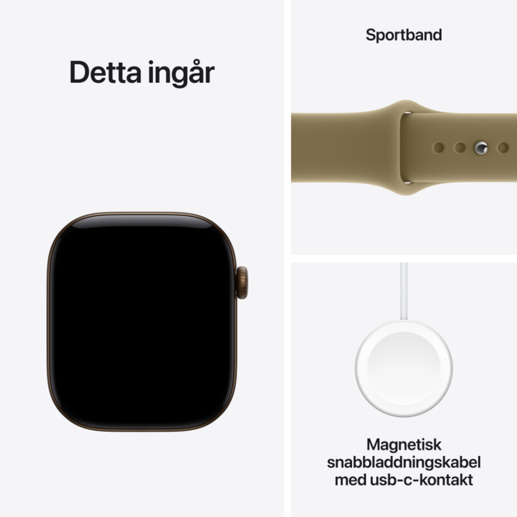 Apple Watch Series 12 GPS + Cellular 46mm Aluminiumboett M&ouml;rk Brons  &bull; Sportband Oliv - S/M