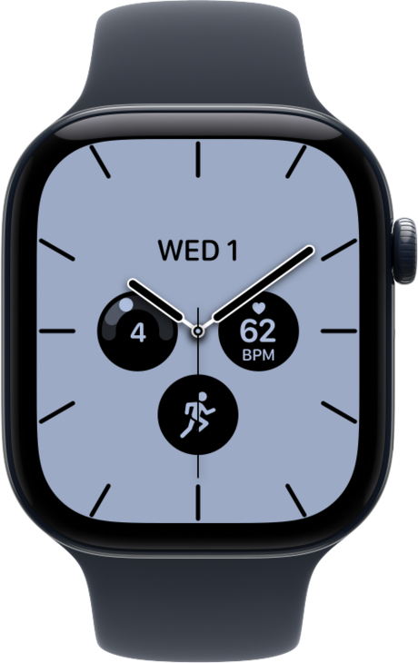 Apple Watch Series 12 GPS + Cellular 46mm Keramikboett Nattbl&aring;  &bull; Sportband Marinbl&aring; - S/M