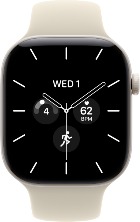 Apple Watch Series 12 GPS + Cellular 46mm Keramikboett P&auml;rlvit  &bull; Sportband Sand - S/M