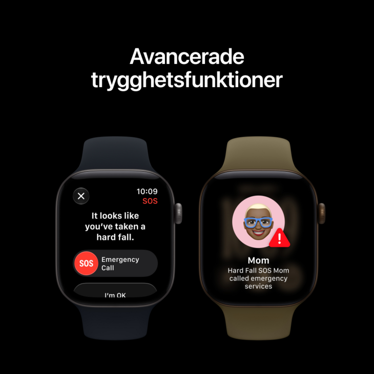 Apple Watch Series 12 GPS + Cellular 46mm Aluminiumboett Rymdgr&aring; &bull; Sportband Marinbl&aring; - S/M