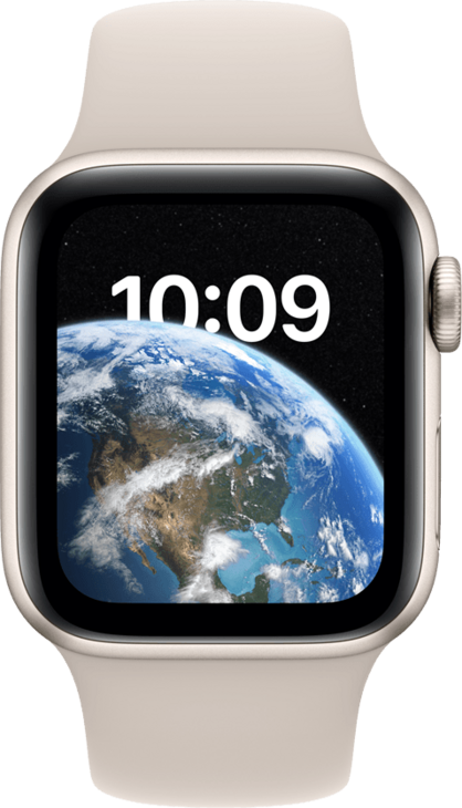 Apple Watch SE GPS 40mm Aluminiumboett i Stjärnglans • Sportband Stjärnglans - Standard Apple Watch SE GPS 40mm Aluminiumboett i Stjärnglans • Sportband Stjärnglans - Standard