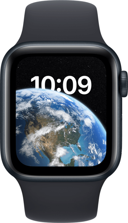 Apple Watch SE GPS + Cellular 40mm Aluminiumboett i Midnatt • Sportband Midnatt - Standard Apple Watch SE GPS + Cellular 40mm Aluminiumboett i Midnatt • Sportband Midnatt - Standard