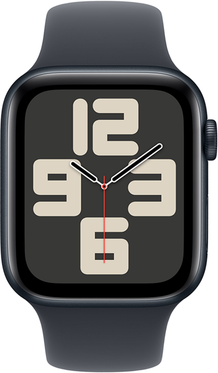 Apple Watch SE GPS 44mm Aluminiumboett i Midnatt  •  Sportband Midnatt - S/M Apple Watch SE GPS 44mm Aluminiumboett i Midnatt  •  Sportband Midnatt - S/M