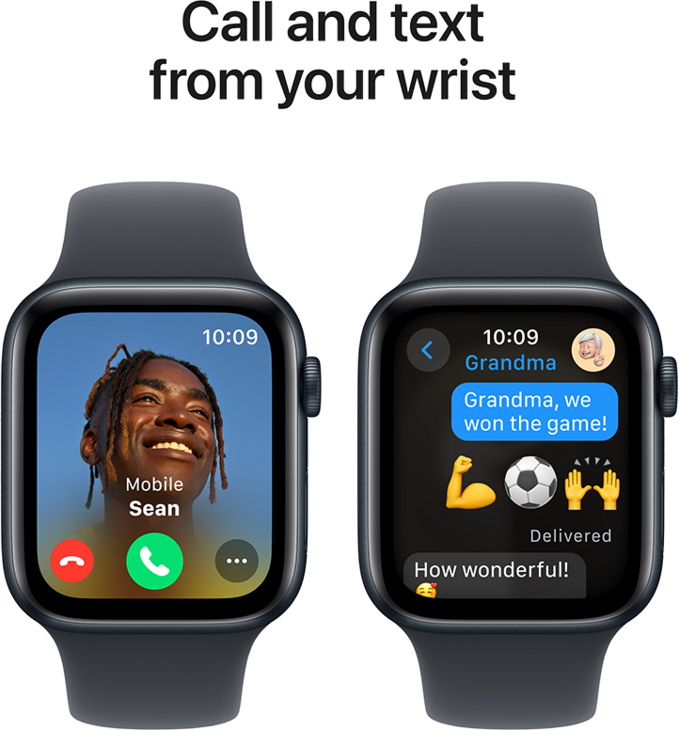 Apple Watch SE GPS 44mm Aluminiumboett i Midnatt  •  Sportband Midnatt - S/M Apple Watch SE GPS 44mm Aluminiumboett i Midnatt  •  Sportband Midnatt - S/M