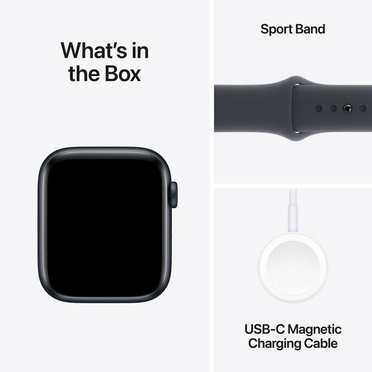 Apple Watch SE GPS 44mm Aluminiumboett i Midnatt  •  Sportband Midnatt - M/L Apple Watch SE GPS 44mm Aluminiumboett i Midnatt  •  Sportband Midnatt - M/L