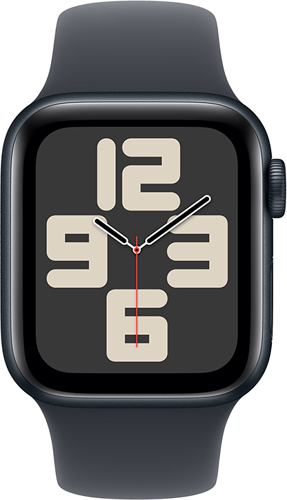 Apple Watch SE GPS + Cellular 40mm Aluminiumboett i Midnatt  •  Sportband Midnatt - M/L Apple Watch SE GPS + Cellular 40mm Aluminiumboett i Midnatt  •  Sportband Midnatt - M/L